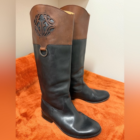 Frye Shoes - Frye Tan Leather two-tone riding boots. Authentic.